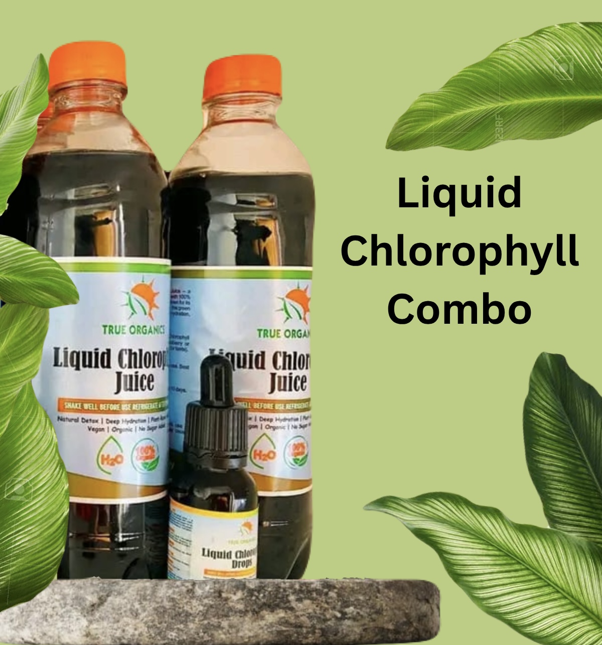 LIQUID CHLOROPHYLL COMBO (2 JUICE + DROPS)